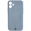 Etui Bizon Case Silicone Magnetic Sq do iPhone 12 Mini, szare