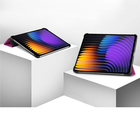 Etui z klapką Bizon Case Tab Croc do Xiaomi Pad 7 / 7 Pro, fioletowe