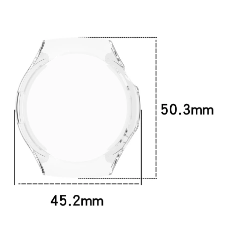 Etui z osłoną ekranu Bizon Case Watch Felipe do Huawei Watch 5 42mm, przeźroczyste