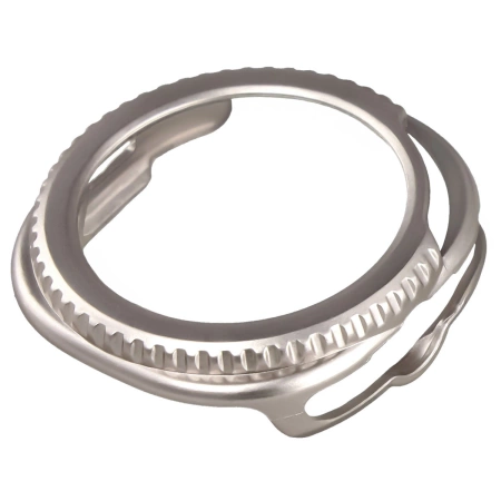 Etui ze szkłem do zegarka Bizon Case Watch Adamo do Samsung Galaxy Watch 8 Classic 46 mm, szampańskie