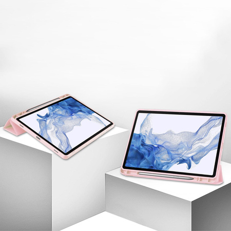 Etui Bizon Case Tab Lizard do Galaxy Tab S9, różowe