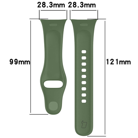 Pasek Bizon Strap Watch Dots do Xiaomi Redmi Watch 3, ciemnozielony