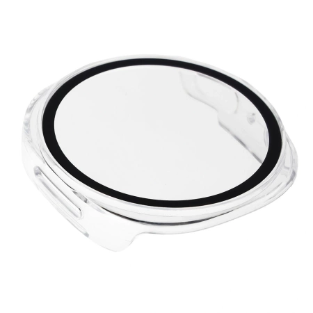 Etui ze szkłem do zegarka Bizon Case Watch Adamo do Samsung Galaxy Watch 8 40 mm, przeźroczyste