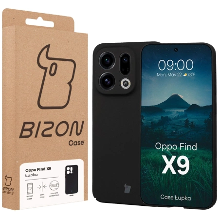 Etui Bizon Case Łupka do Oppo Find X9, czarne