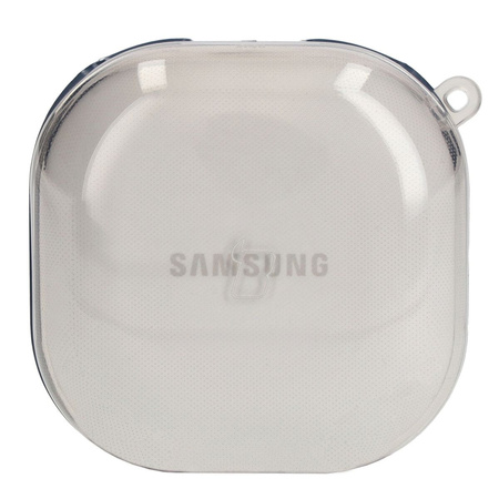 Etui Bizon Case Headphone Clear do Galaxy Buds Live / Pro / Buds2 / Buds2 Pro / Buds FE, przezroczysto-czarne
