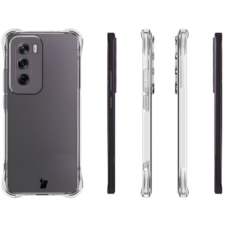 Elastyczne etui + 2x folia na ekran Bizon Case Clear Pack do Oppo Reno12, przezroczyste