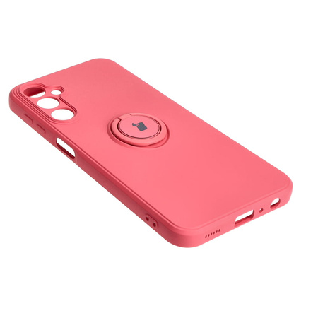 Etui Bizon Case Silicone Ring Sq do Samsung Galaxy A24, brudny róż