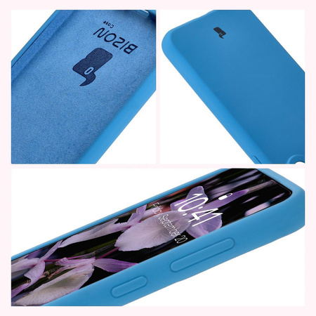 Silikonowe etui Bizon Soft Case do Galaxy A36 5G, niebieskie