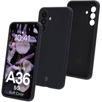 Silikonowe etui Bizon Soft Case do Galaxy A36 5G, czarne