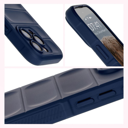 Pancerne etui Bizon Case Tur do iPhone 16 Pro, granatowe