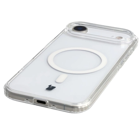 Etui z pierścieniem magnetycznym Bizon Case CrystalO do iPhone Air, przezroczyste