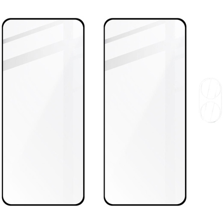 2x Szkło + szybka na aparat BIZON Edge 2 Pack do Oppo A78 4G