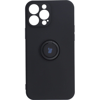 Etui Bizon Case Silicone Ring do iPhone 13 Pro Max, czarne