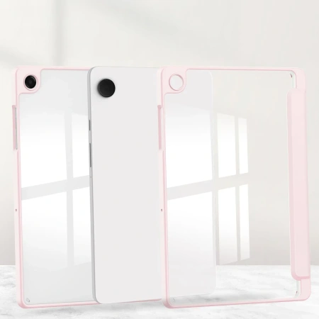Etui z klapką Bizon Case Tab Clear Matt do Galaxy Tab A11 Plus / A9 Plus, różowe