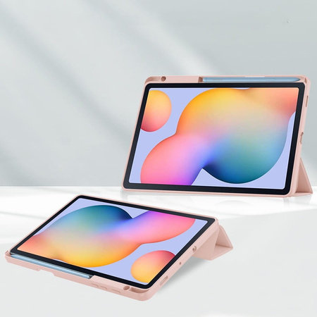 Etui Bizon Case Tab Clear Matt do Galaxy Tab S6 Lite 2024/2022/2020, różowozłote