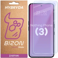 Elastyczne szkło hybrydowe Bizon Glass Mule Duo do Nothing Phone (3), 2 sztuki
