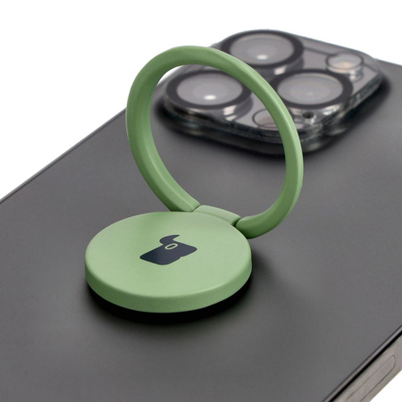 Uchwyt na palec Bizon Accessories Ring Turtle uniwersalny, jasnozielony