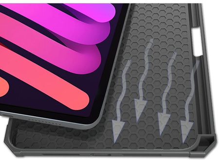 Etui Bizon Case Tab Lizard do iPad Mini 7 2024 / iPad Mini 6 2021, czarne