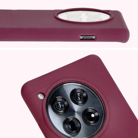 Silikonowe etui Bizon Soft Case do OnePlus 12, ciemnofioletowe