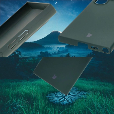 Etui Bizon Case Łupka do Galaxy S24 Ultra, zielone