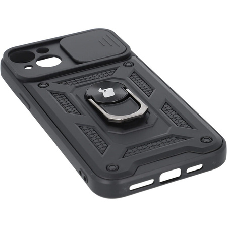 Etui Bizon Case CamShield Ring do iPhone 14 Plus, czarne