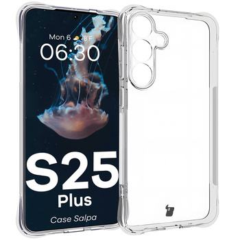 Elastyczne etui Bizon Case Salpa do Galaxy S25 Plus, przezroczyste