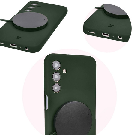 Etui silikonowe Bizon Soft Case do Galaxy A25 5G, ciemnozielone