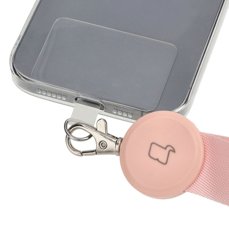 Smyczka do telefonu Bizon Accessories Leash Dragonfly, różowa