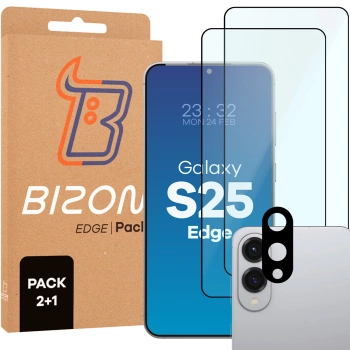 2x Szkło + szybka na aparat BIZON Edge Pack do Xiaomi Poco F5