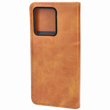 Etui z klapką Bizon Case Pocket Pro do Motorola Edge 40 Neo, brązowe