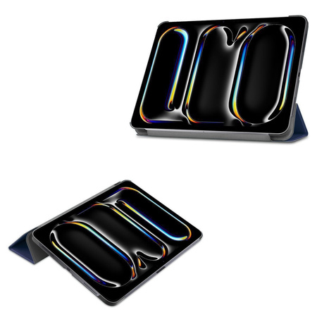 Etui Bizon Case Tab Croc do iPad Pro 13" 2025 / 2024, granatowe