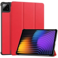 Etui z klapką Bizon Case Tab Croc do Xiaomi Pad 7 / 7 Pro, czerwone
