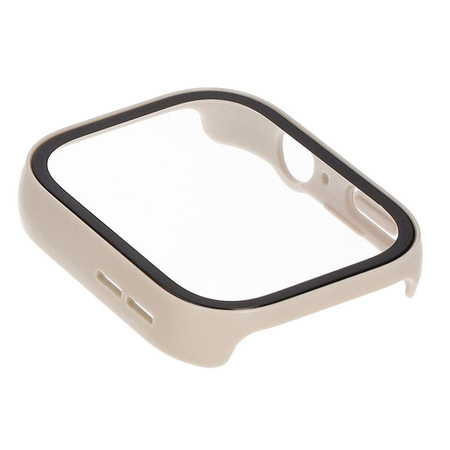 Etui Bizon Case Watch Adamo do Huawei Watch Fit 3, beżowe