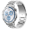Pasek ze stali nierdzewnej do smartwatcha, Bizon Strap Watch Aura, Quick Release 22 mm, srebrny