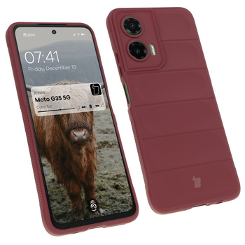 Pancerne etui Bizon Case Tur do Motorola Moto G35 5G, burgundowe