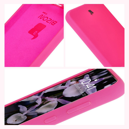 Silikonowe etui Bizon Soft Case do Galaxy A35 5G, neonowo-różowe