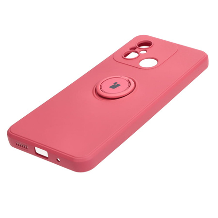 Etui Bizon Case Silicone Ring Sq do Xiaomi Redmi 12C, brudny róż