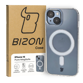 Etui Bizon Case Pure Magnetic do Apple iPhone 15, przezroczyste