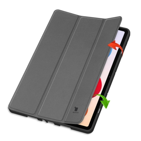 Etui z klapką Bizon Case Tab Lizard do Xiaomi POCO Pad M1 / Redmi Pad 2 Pro, szare