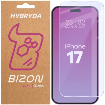 Elastyczne szkło hybrydowe Bizon Glass Mule do iPhone 17