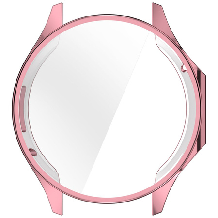 Etui z osłoną ekranu Bizon Case Watch Felipe do OnePlus Watch 3 / Oppo Watch X2, różowe