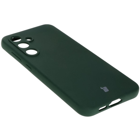 Silikonowe etui Bizon Soft Case do Galaxy S24 FE, ciemnozielone