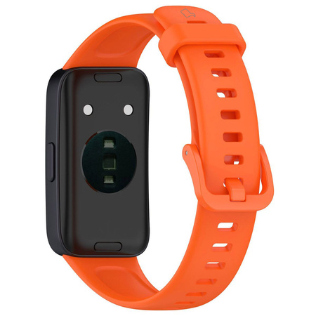 Pasek Bizon Strap Watch Silicone do Huawei Band 9 / Band 8, pomarańczowy