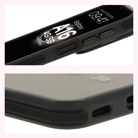 Etui z podstawką i pierścieniem magnetycznym Bizon Case Eclipse do Galaxy A16 4G/5G, przydymione z czarną ramką