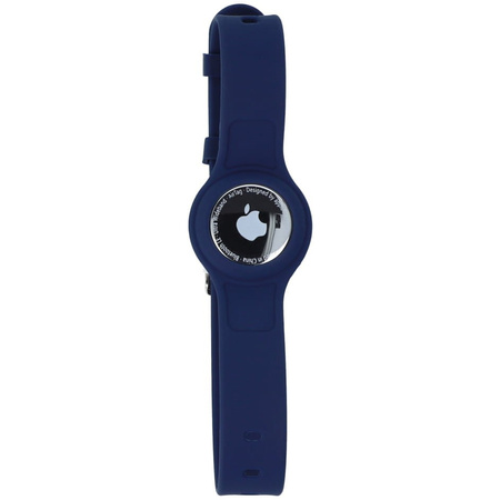 Etui Bizon Case Locator Pets do Apple AirTag, granatowe