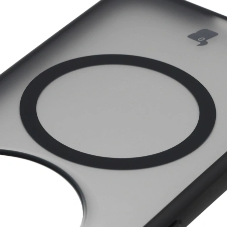 Etui z pierścieniem magnetycznym Bizon Case MatteO do Vivo X300, przydymione-czarne