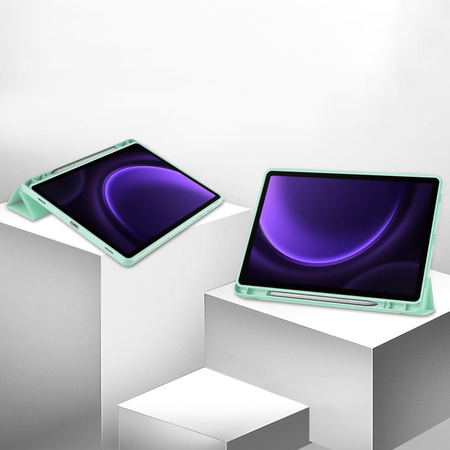 Etui Bizon Case Tab Lizard do Samsung Galaxy Tab S9 / S9 FE, miętowe