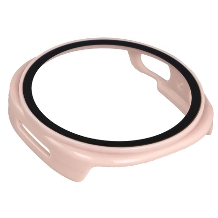 Etui ze szkłem do zegarka Bizon Case Watch Adamo do Samsung Galaxy Watch 8 40 mm, różowe