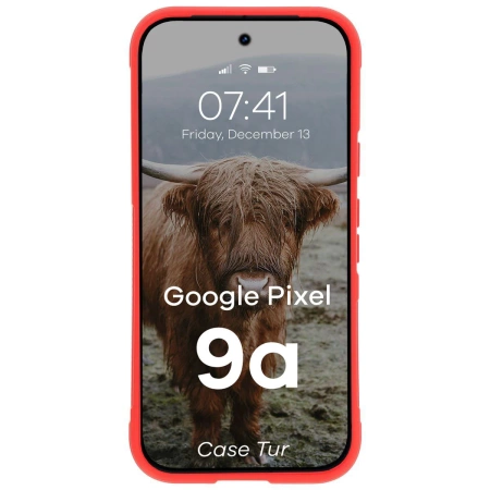 Pancerne etui Bizon Case Tur do Google Pixel 9a, czerwone