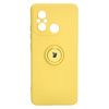Etui Bizon Case Silicone Ring Sq do Xiaomi Redmi 12C, żółte